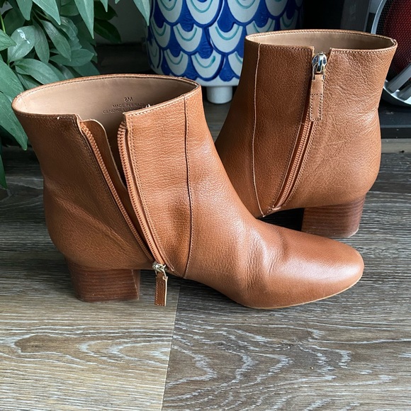 Anthropologie Brown Leather Ankle Boots - Picture 2 of 8